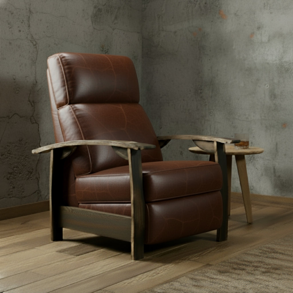 Whiskey Barrel Recliner - Daunte Bourbon