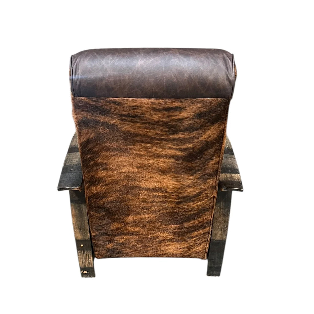 Whiskey Barrel Recliner - Brindle Hide