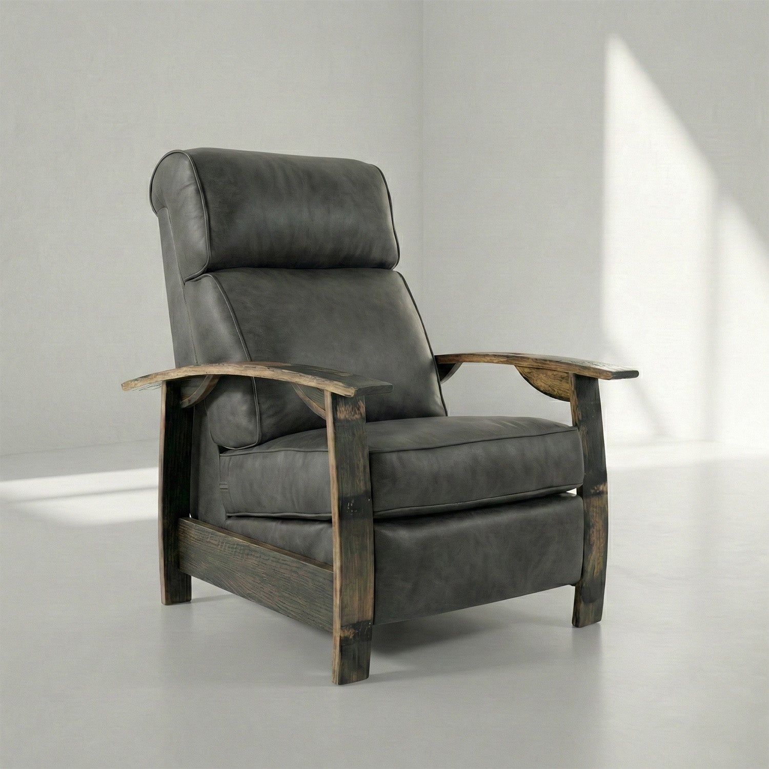 Whiskey Barrel Recliner - Saloon Gray