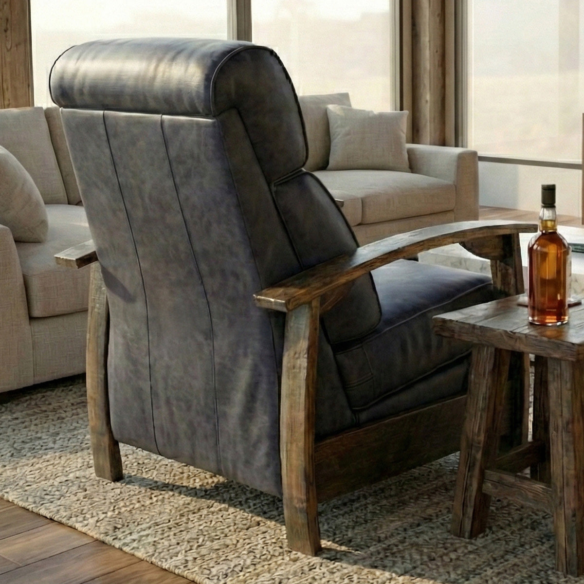 Whiskey Barrel Recliner - Saloon Jeans