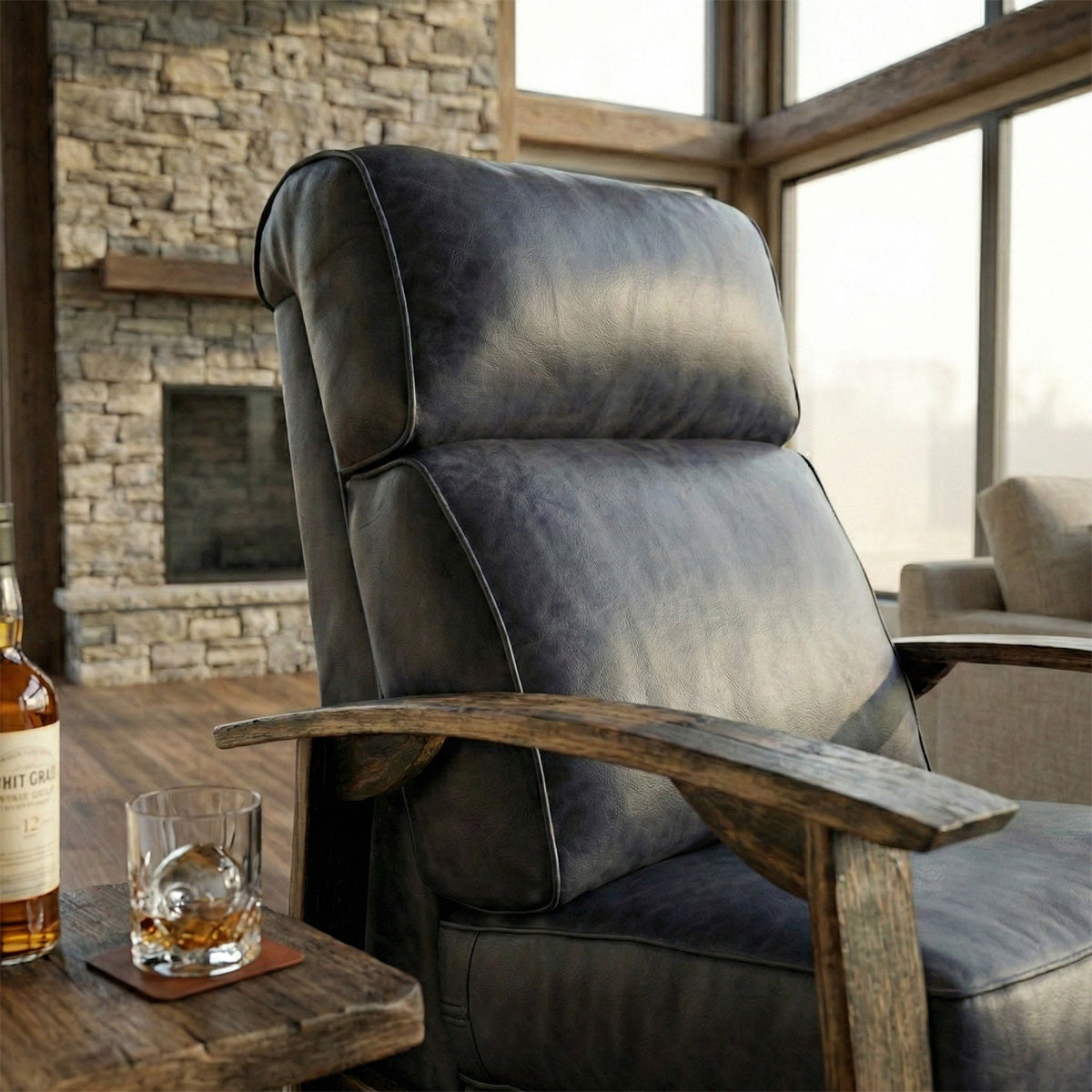 Whiskey Barrel Recliner - Saloon Jeans