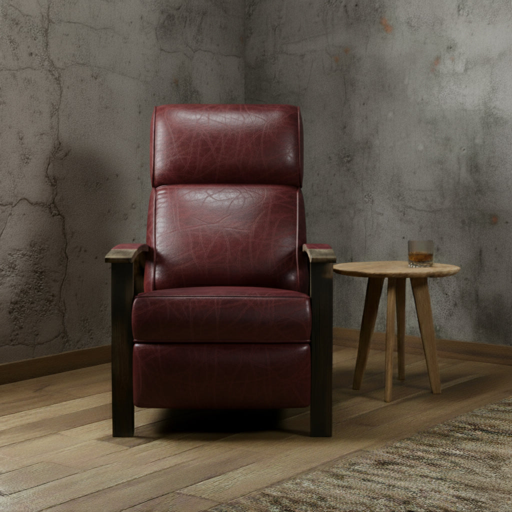 Whiskey Barrel Recliner - Saloon Oxblood