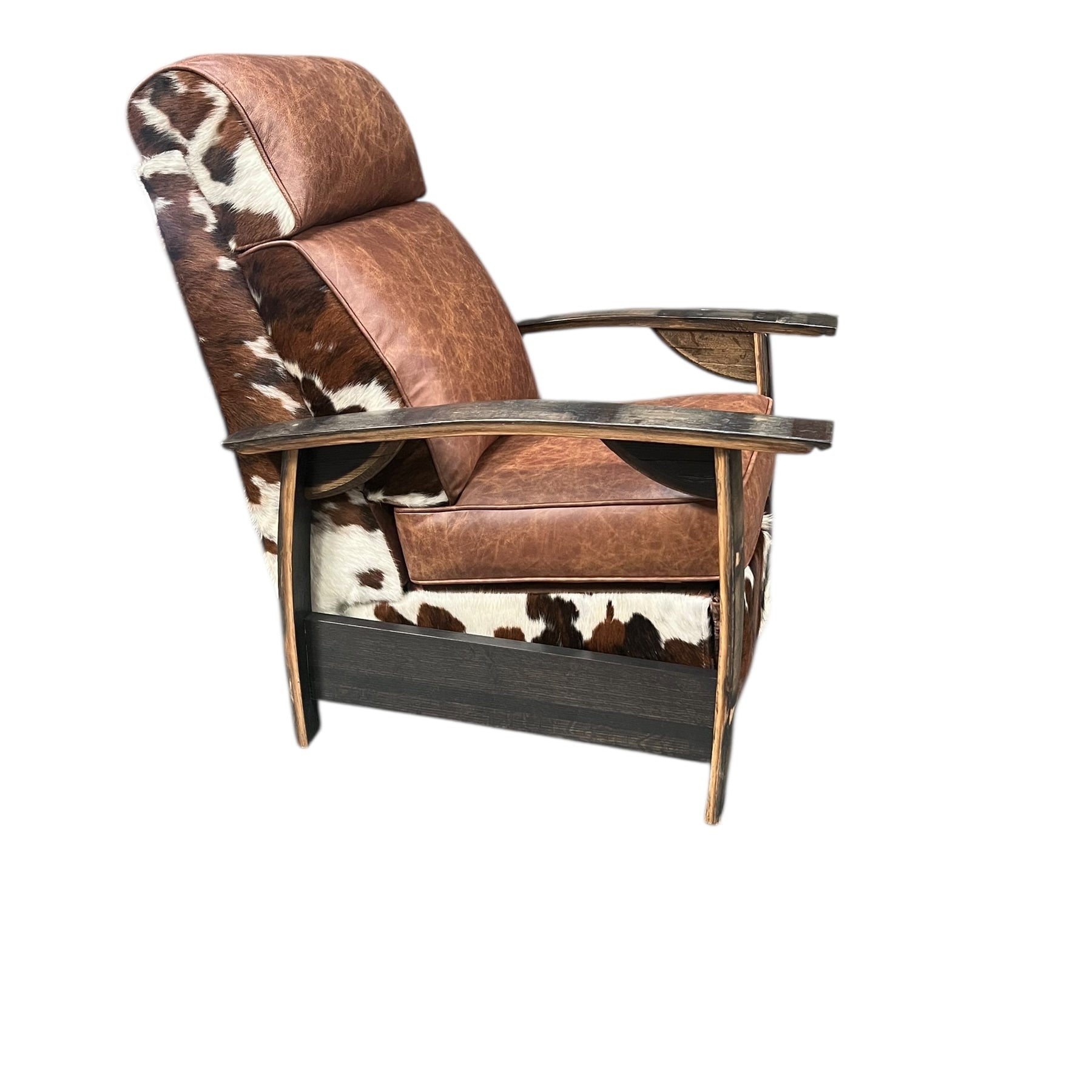 Hair on Hide Whiskey Barrel Recliner
