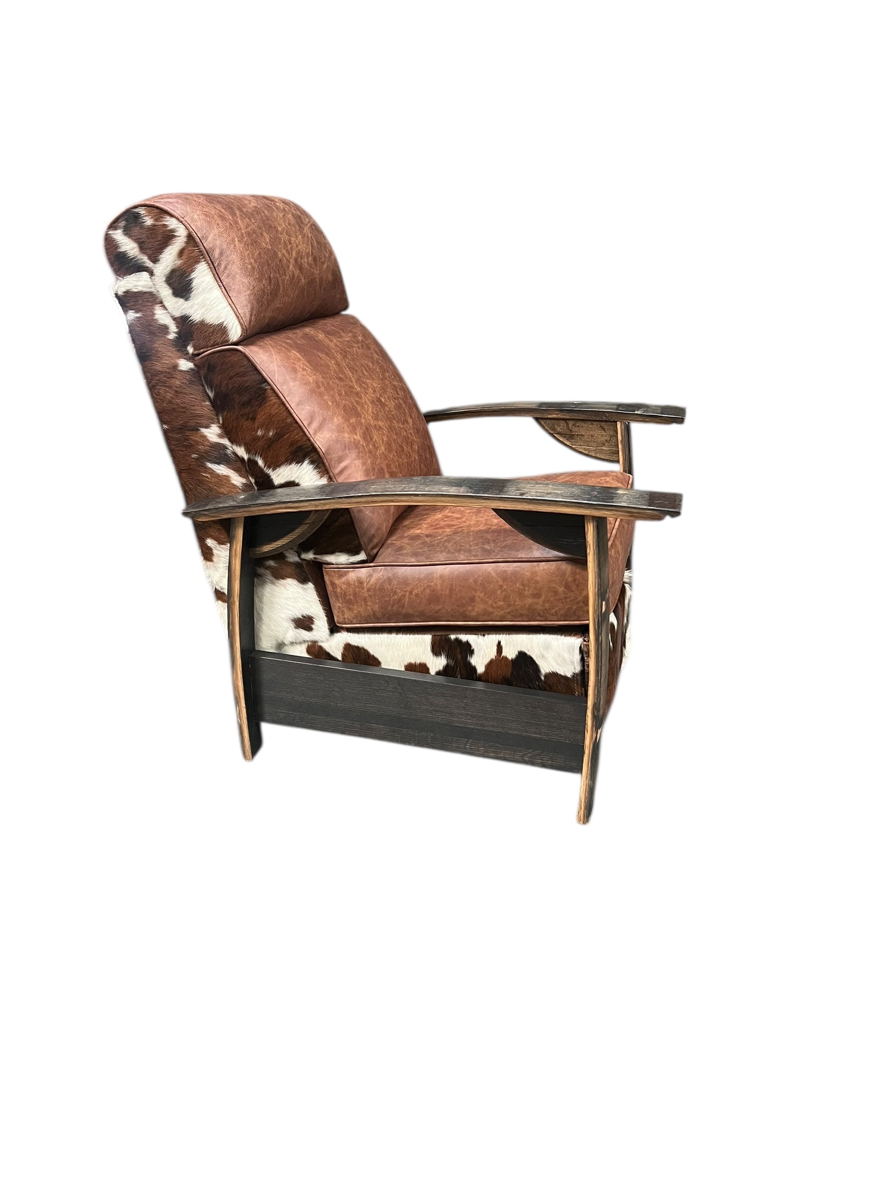 Hair on Hide Whiskey Barrel Recliner