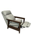 Mid Century Modern Recliner with extended footrest, wooden frame