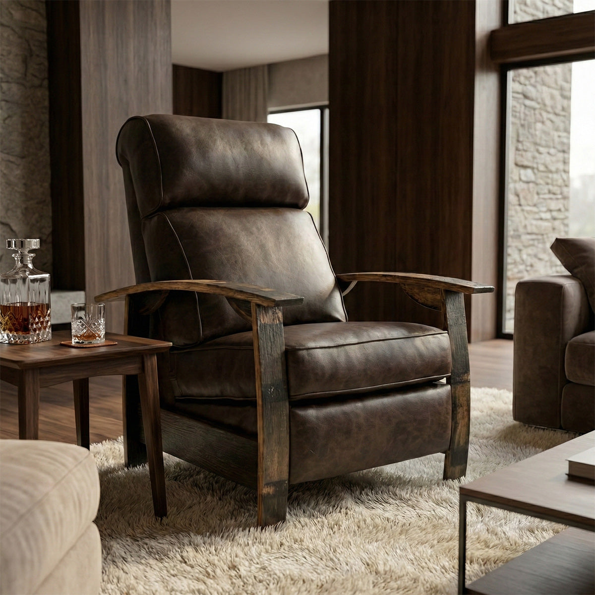 Whiskey Barrel Recliner - Saloon Texas