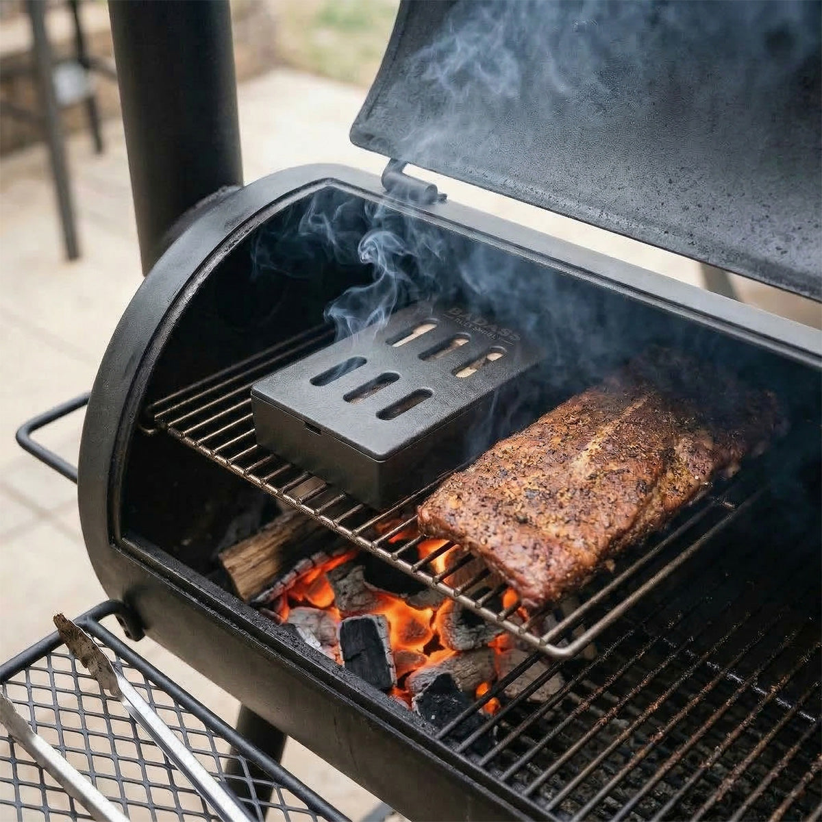 Whiskey Barrel Cast Iron Smoker Box
