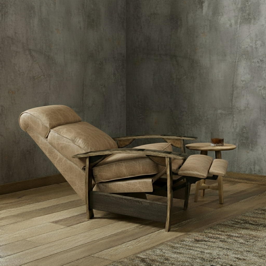 Whiskey Barrel Recliner - Saloon French Vanilla