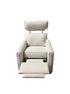 Modern leather glider recliner chair with extended footrest