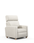 Modern leather glider recliner on a white background.