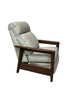 Modern mid century modern recliner with wooden frame