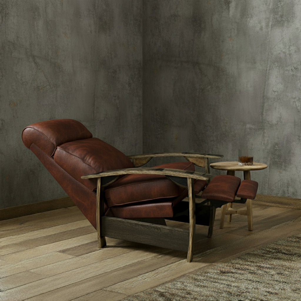 Whiskey Barrel Recliner - Daunte Bourbon