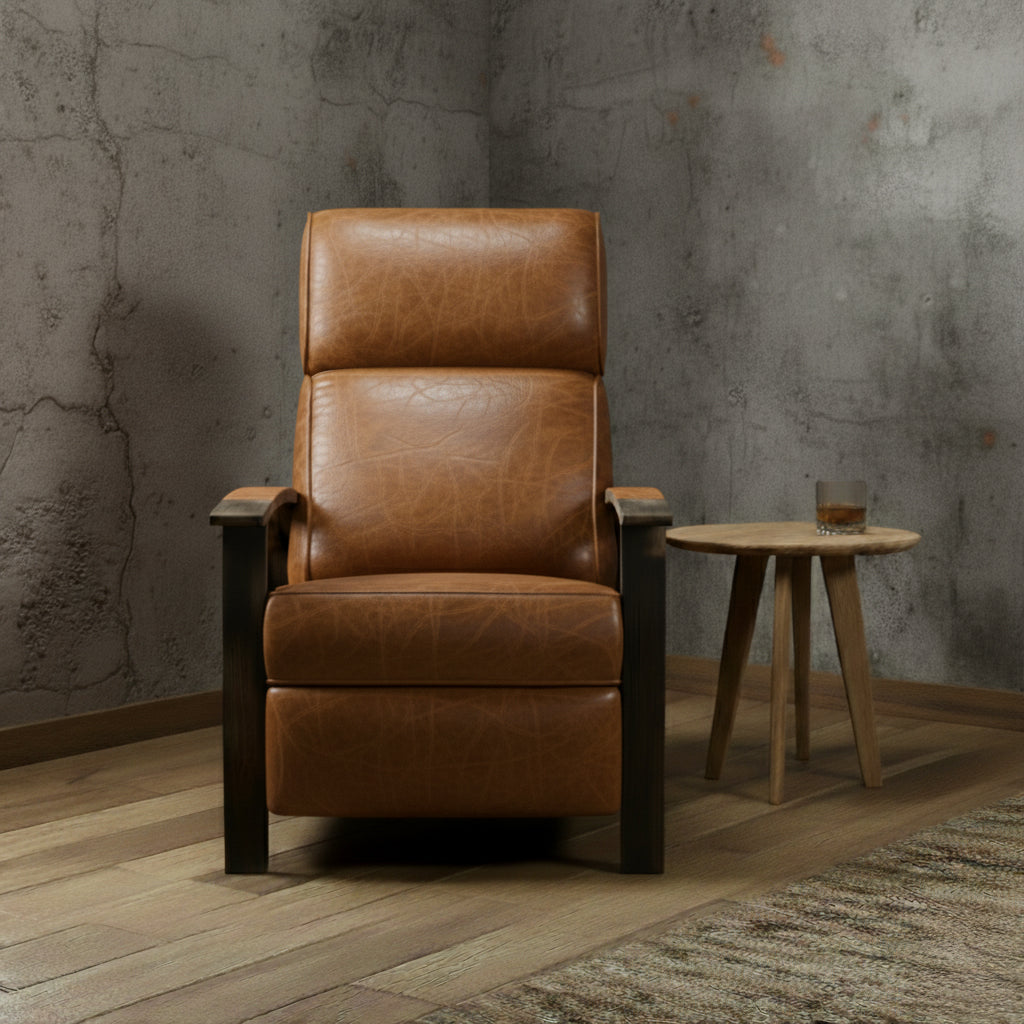 Whiskey Barrel Recliner - Contempo Caramel