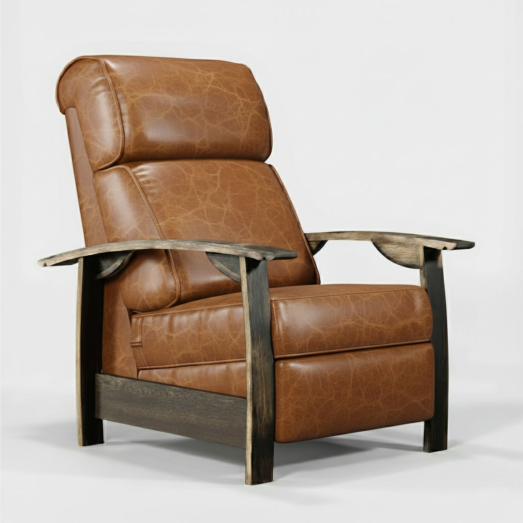 Whiskey Barrel Recliner - Contempo Caramel