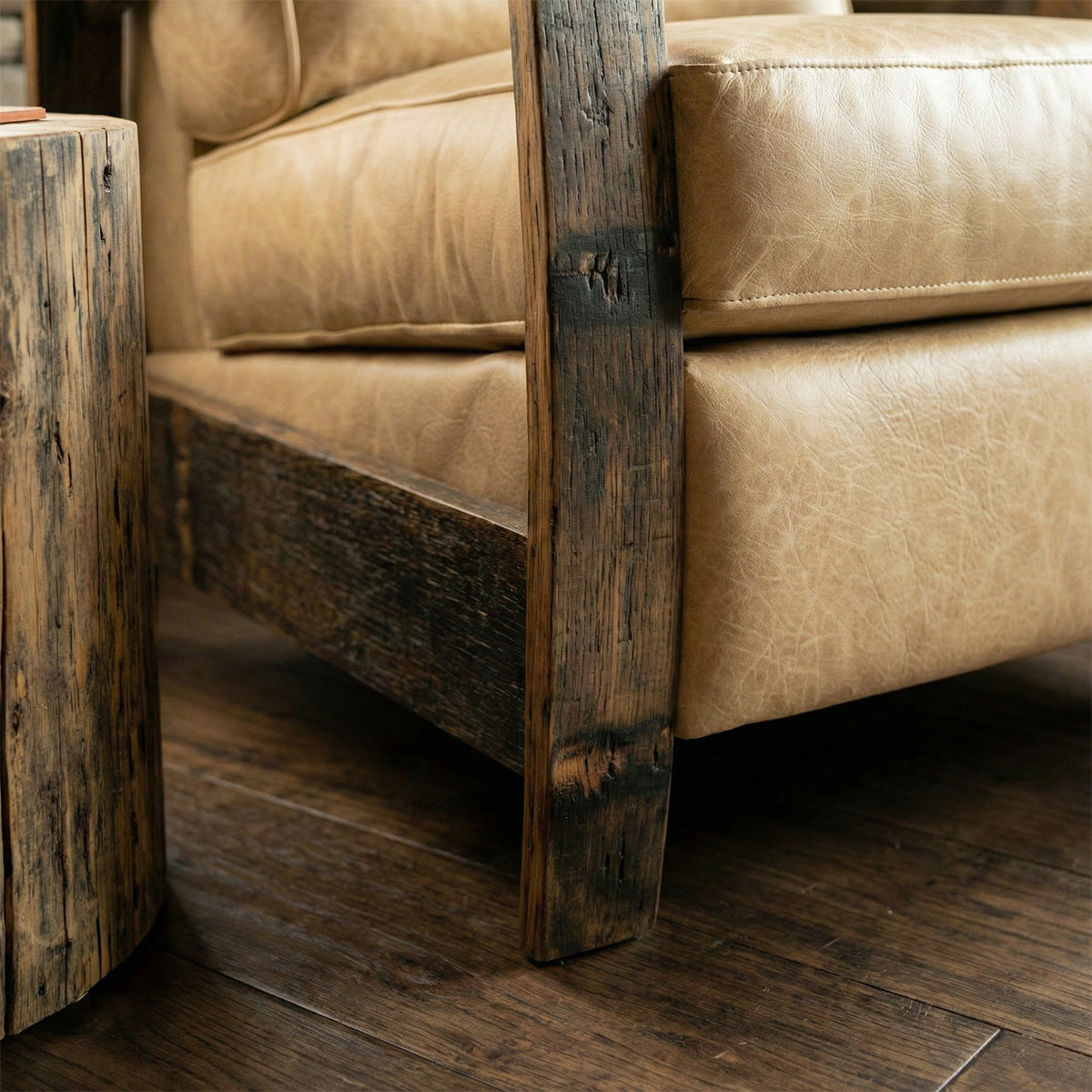 Whiskey Barrel Recliner - Saloon French Vanilla