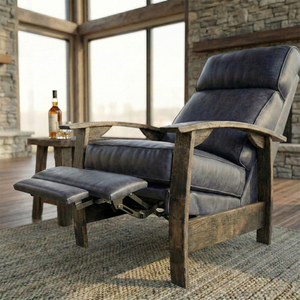 Whiskey Barrel Recliner - Saloon Jeans
