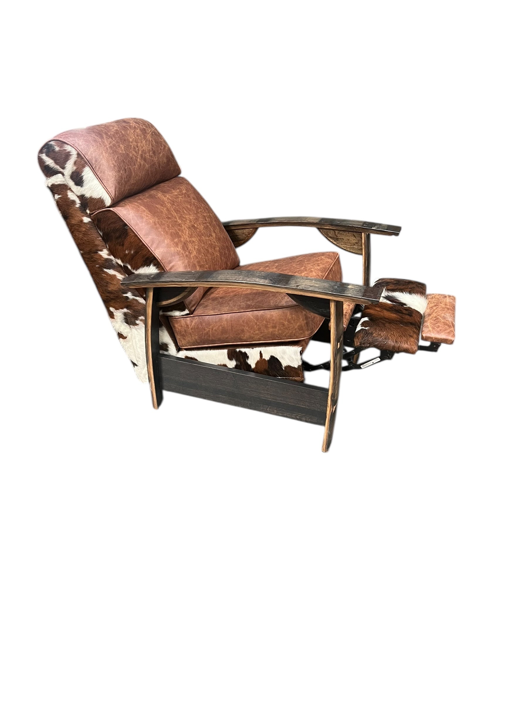 Hair on Hide Whiskey Barrel Recliner