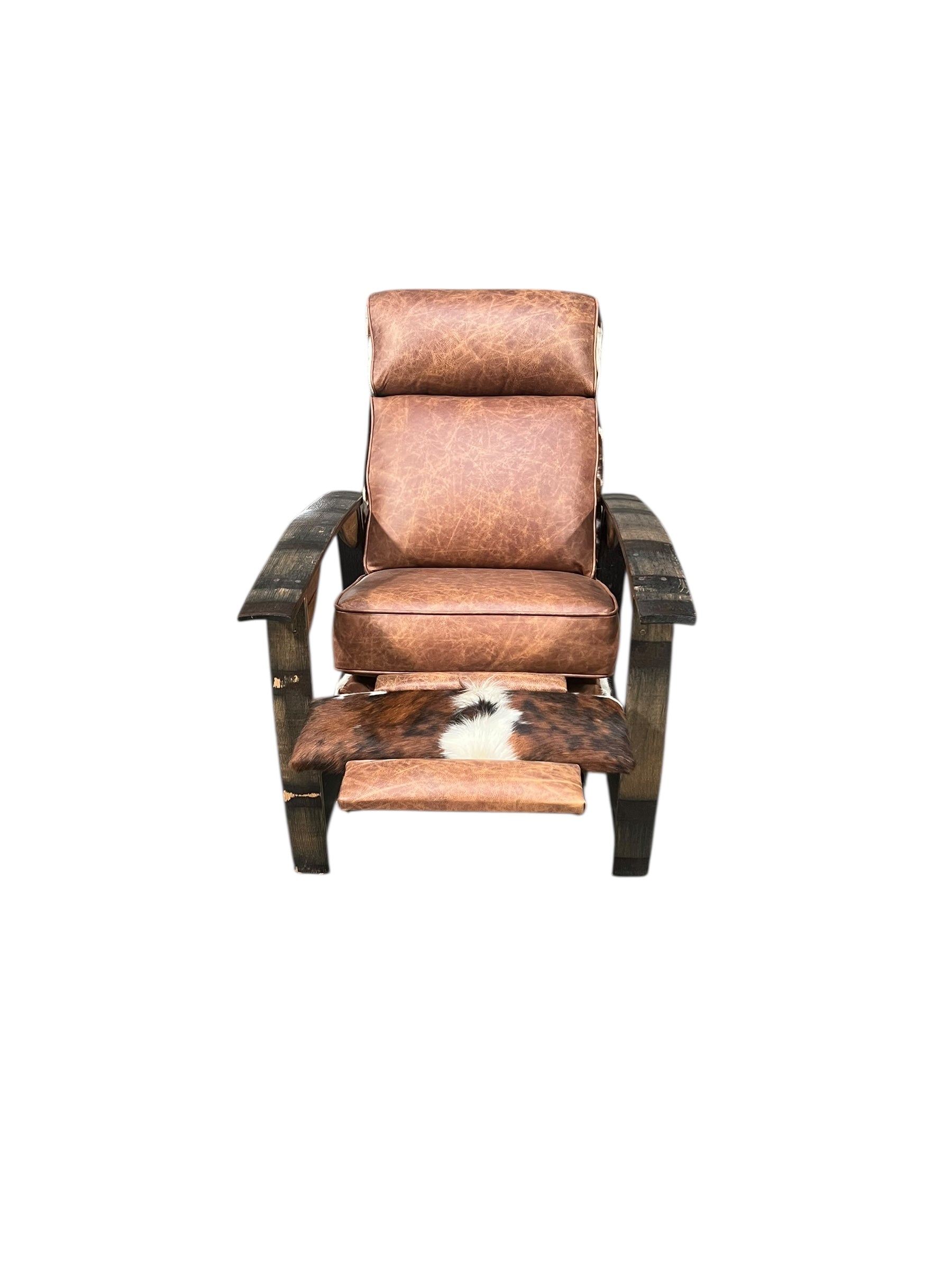 Hair on Hide Whiskey Barrel Recliner