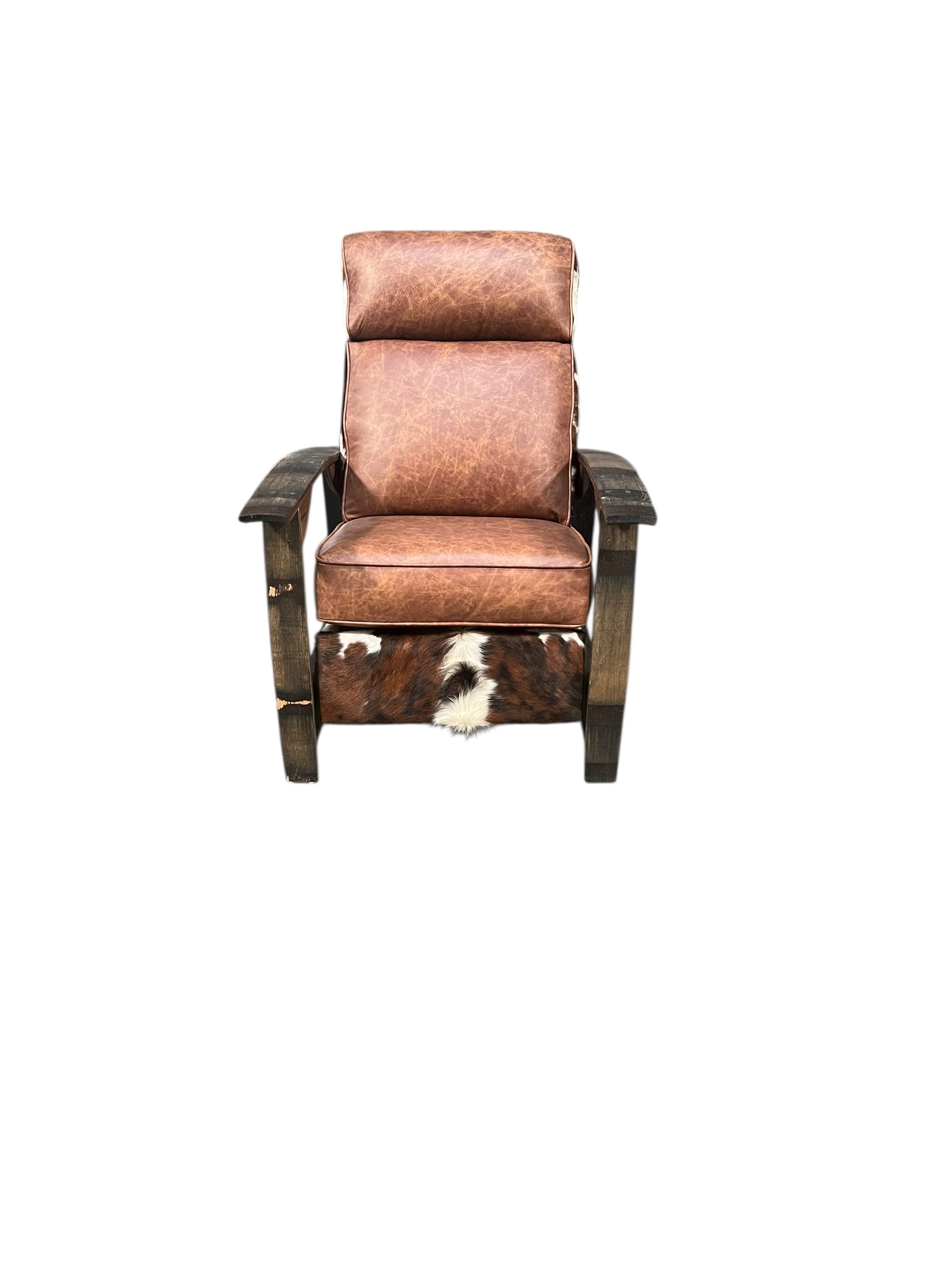 Hair on Hide Whiskey Barrel Recliner