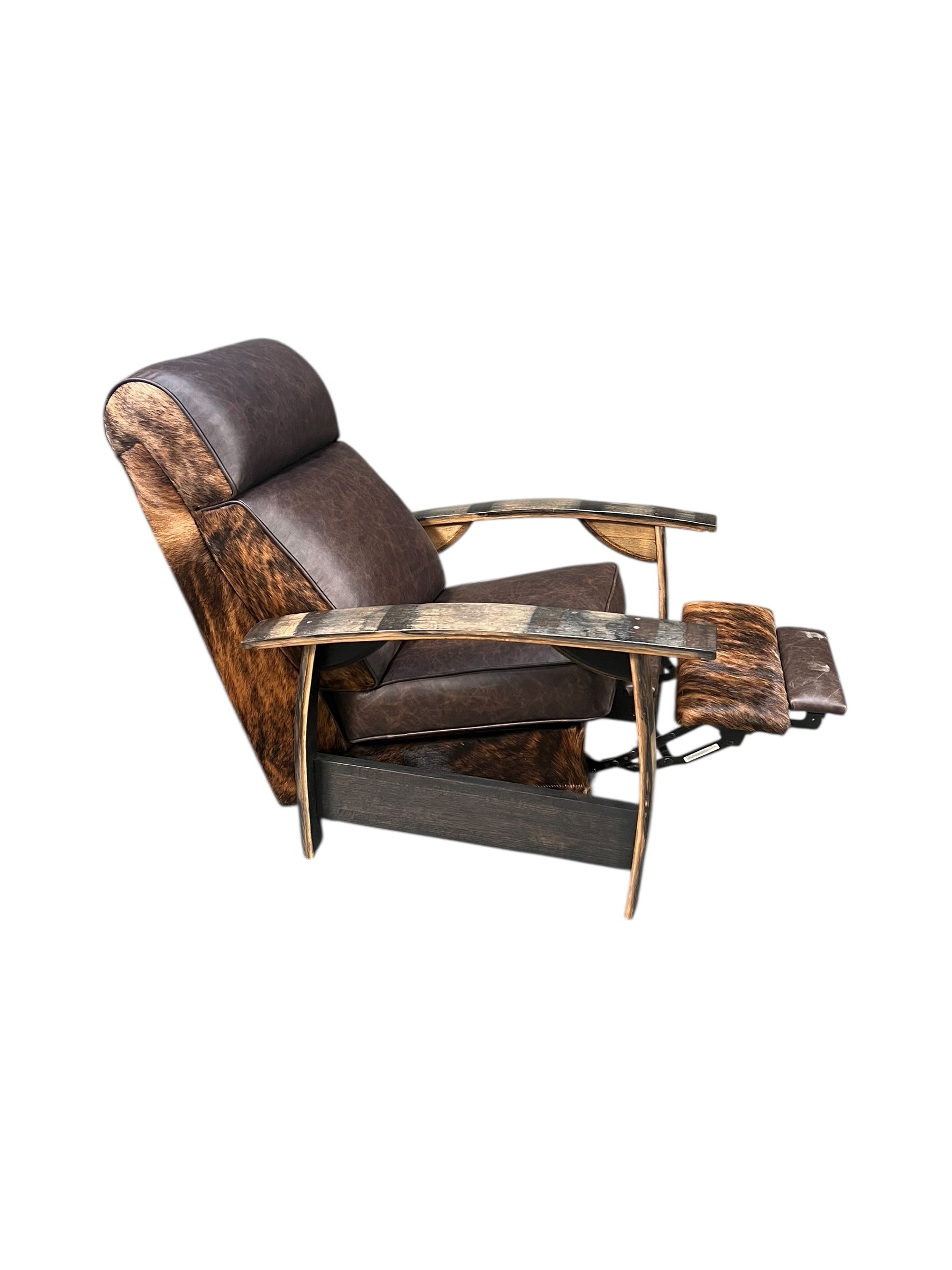 Hair on Hide Whiskey Barrel Recliner