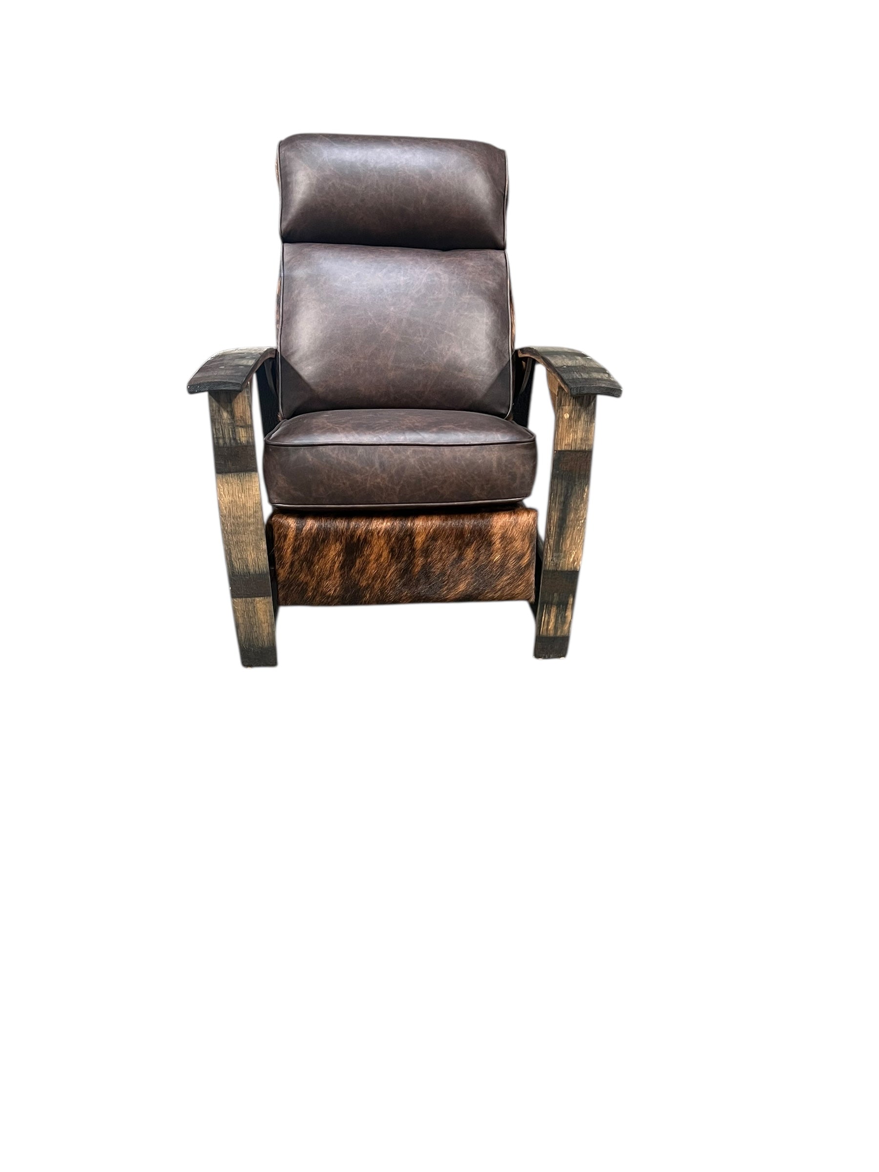 Hair on Hide Whiskey Barrel Recliner