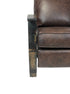 Side view of a brown barrel recliners