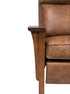 Part of a brown leatherarts and crafts recliner