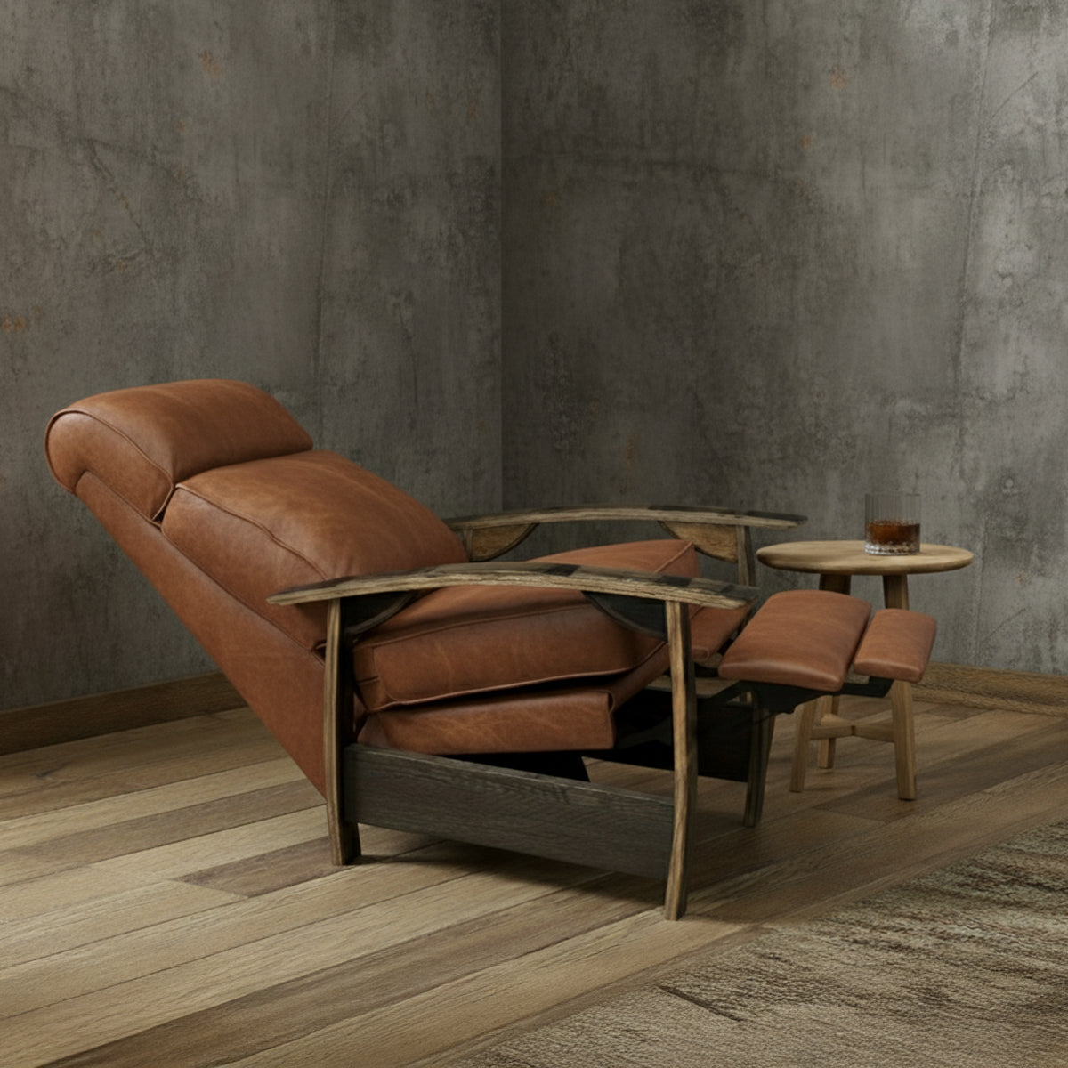 Whiskey Barrel Recliner - Saloon Whiskey