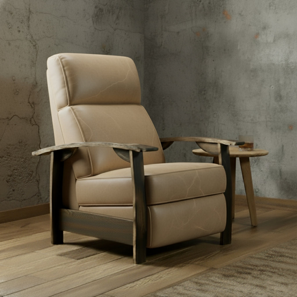 Whiskey Barrel Recliner - Saloon French Vanilla