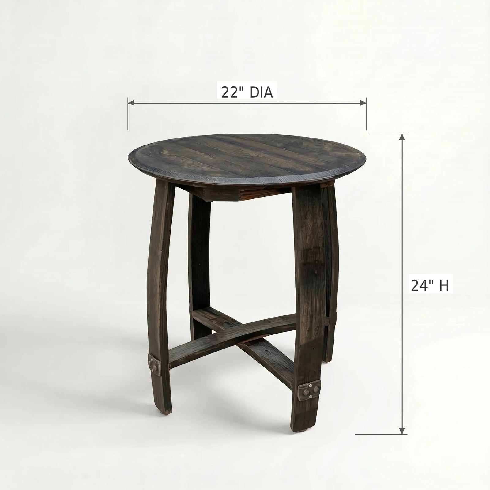 Bad Ass Recliners Whiskey Barrel Top Side Table
