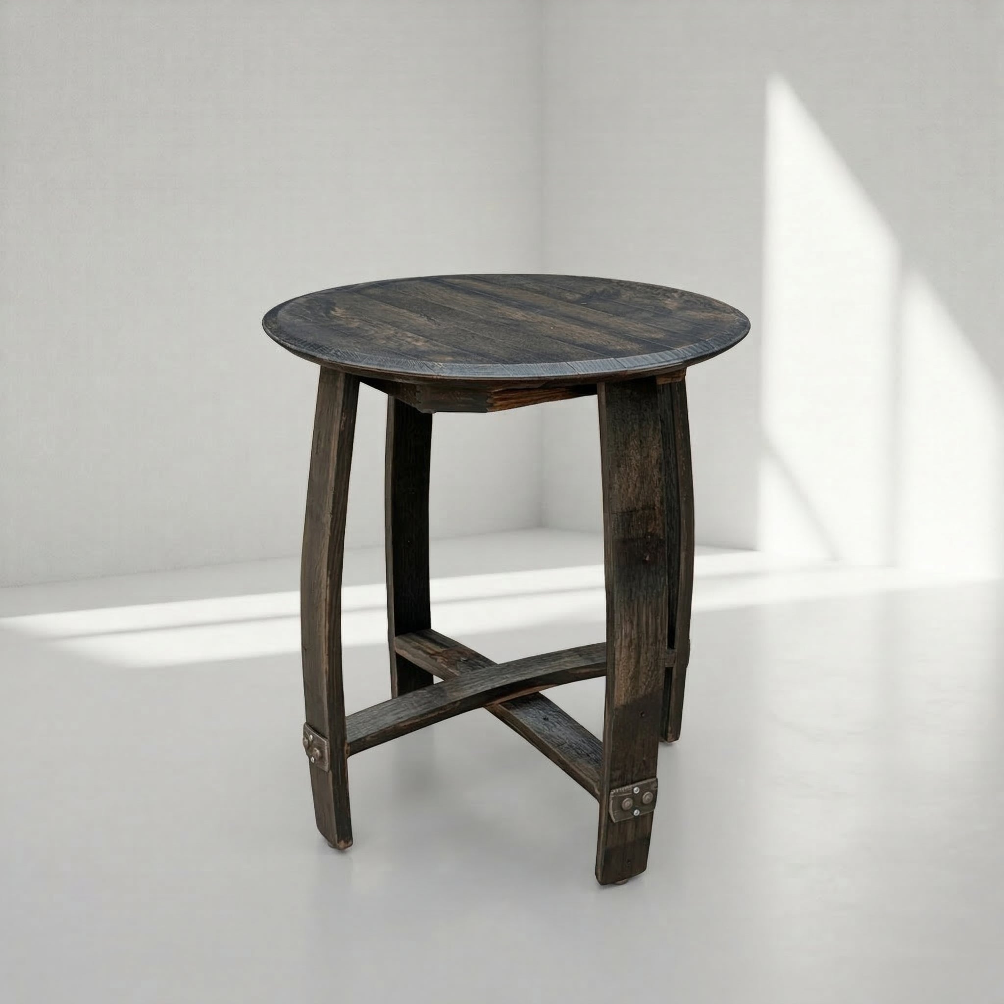 Bad Ass Recliners Whiskey Barrel Top Side Table