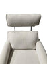 Modern light gray rocker recliner chair with a headrest